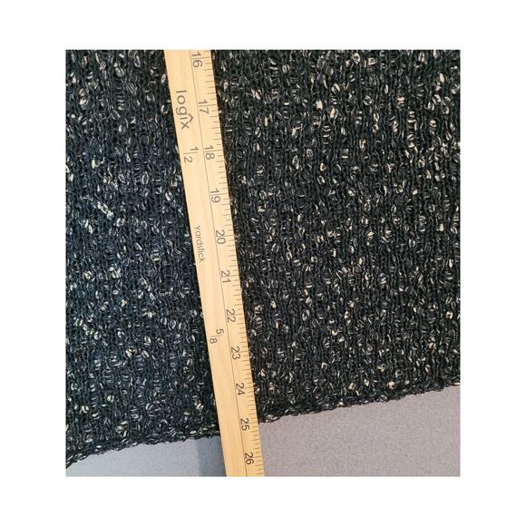 Eileen Fisher Organic Cotton Sweater – Knubby Knit – Black/Brown – Boat Neck – M - Picture 7 of 8